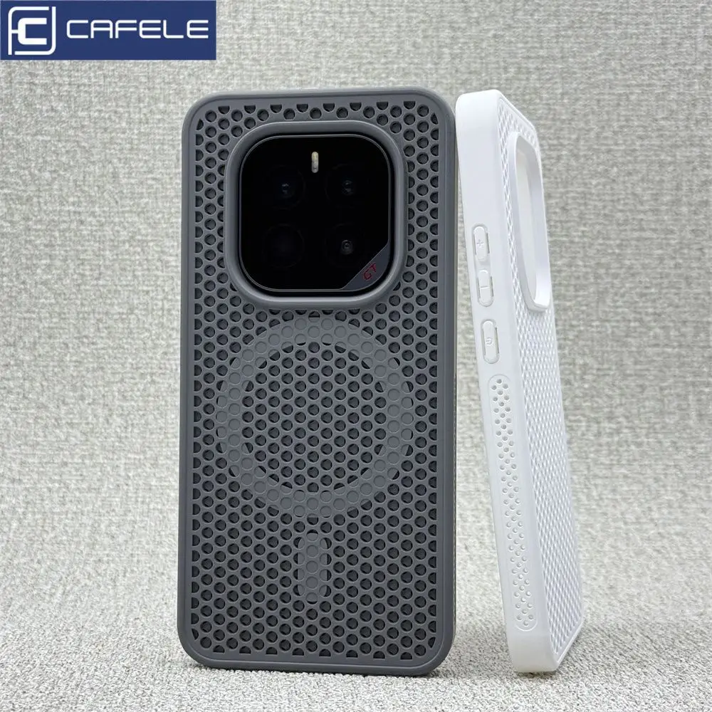 Honeycomb Heat Dissipation Breathable Magnetic Back Phone Case