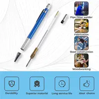 A34M-Mechanical Pencils Metal Marker With Builtin Sharpener For Pipe Fitter Welder Steel Construction Fabrication Woodworking 6
