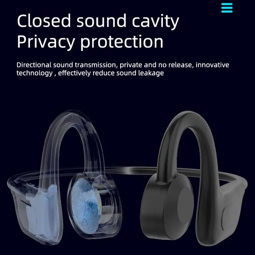 New Bone Conduction Earphone Sport Running Waterproof Wireless Bluetooth-compatible Headphone With Microphone Support TF SD Card