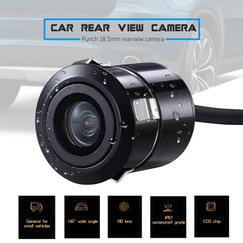 Telecamera per retromarcia per auto 4 LED Visione notturna per retromarcia Monitor per parcheggio automatico CCD IP68 Telecamera di backup per video HD da 140 gradi impermeabile