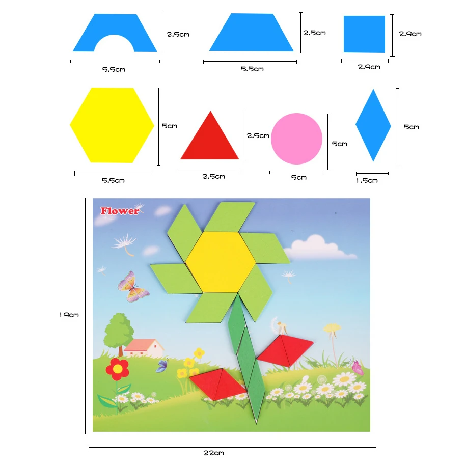 Quebra-cabeças de madeira do bebê brinquedos 3d quebra-cabeças placas  tangram jogo diy figuras geométricas matemática aprendizagem precoce  brinquedos para crianças presentes - AliExpress