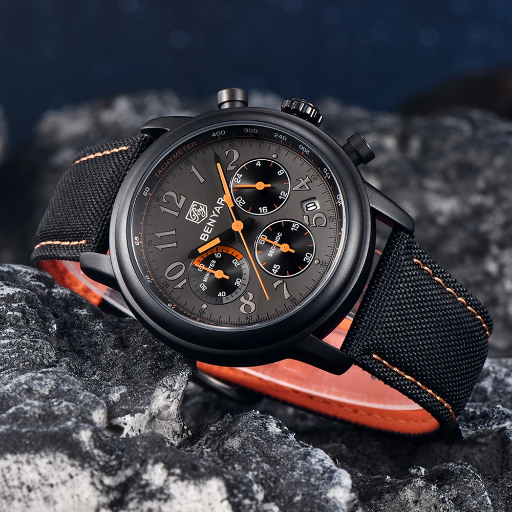 Benyar 5190 Mens Chronograph Watch - Black Sa07af06290ff4eb7afa78edd7123085c0