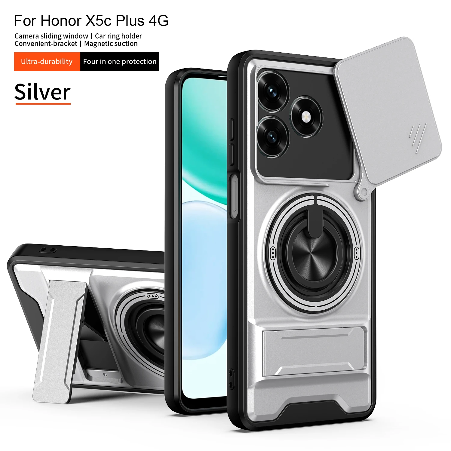 Military Armor Magnetic Phone Case with Camera Protection