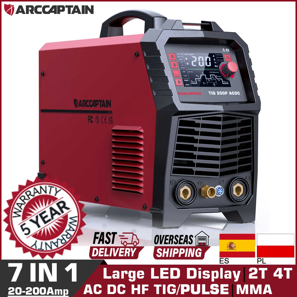 Soldador TIG S7 250A con pulso, doble voltaje 110V/220V ARC TIG máquina