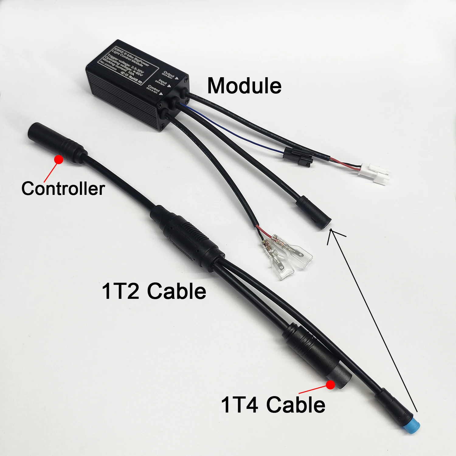 For Bafang 8Fun Mid-Drive 6V Lamp Group Adapter Cable For Bafang Mid-Drive Retrofit Kit 8 Pins Input/8 Pins Output/4 Output