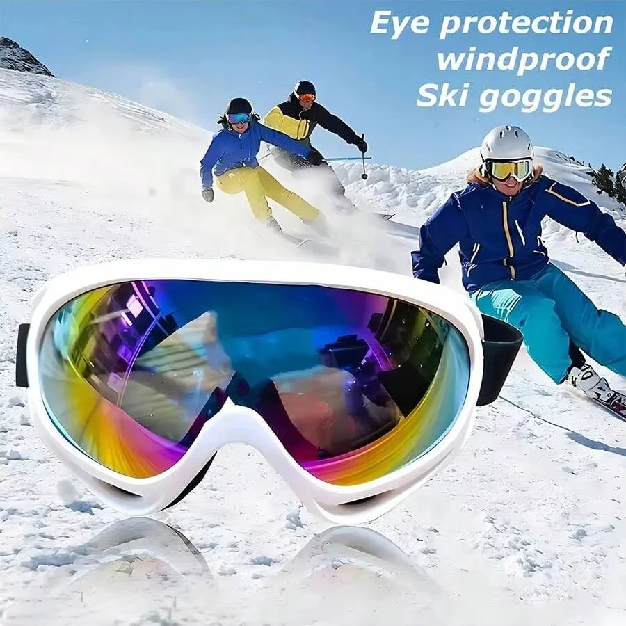 1pc Large Frame Polarized Ski Goggles For Men And Women, Windproof Snowproof UV Protection Anti-Fog Snowboard Goggles For Outdoo 2
