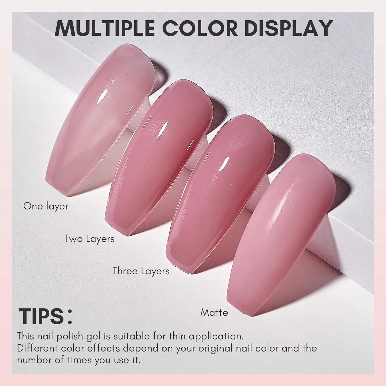 Nail Gel Nail Polish Gel Polish Base and Top Coat Makartt Rubber Base Gel For Nails Pink French Manicure Nude Pink Jelly Nail Gel Polish Varnish Curing Requires 8ml LED UV