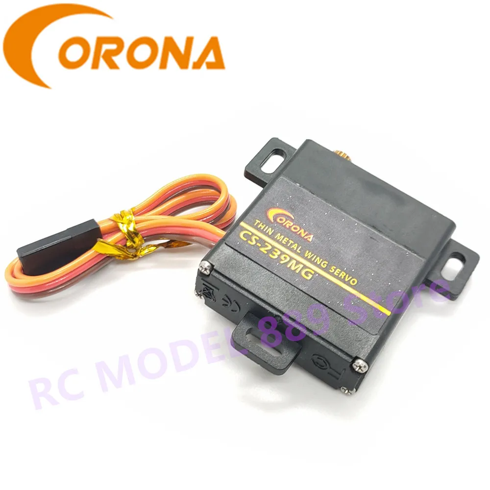 Corona CS239MG CS-239MG 슬림 윙 아날로그 서보, 4.6kg, 0.14 초, 22g