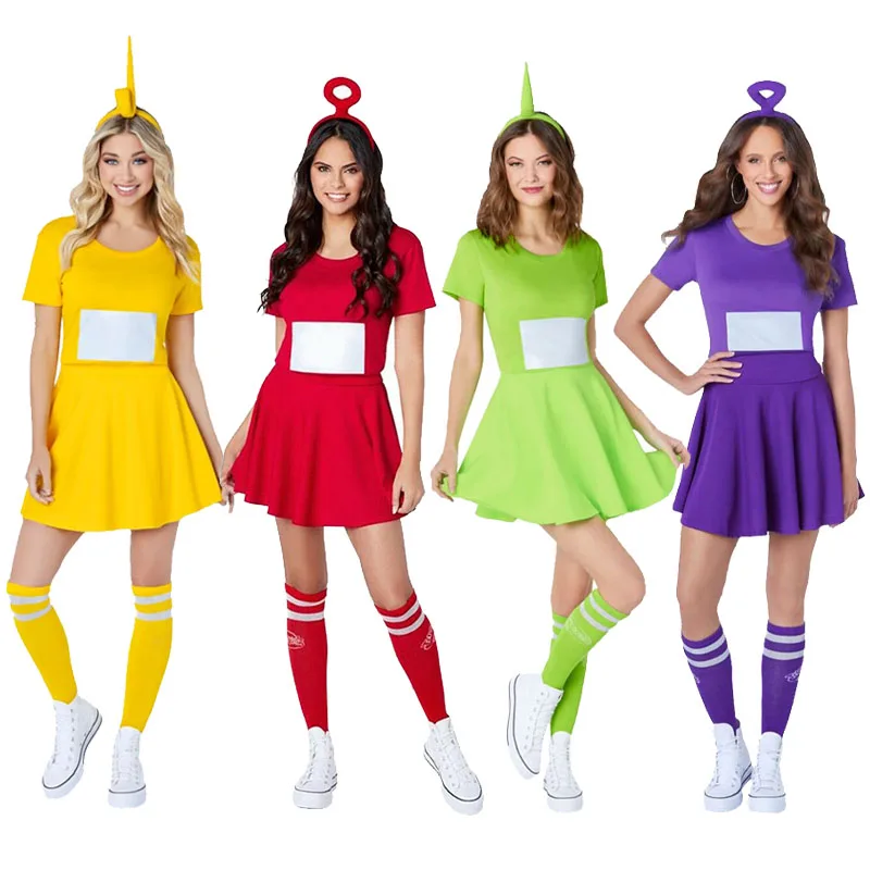 

Kawaii фестиваль Teletubbies костюм юбка мультфильм анимация кукла симпатичный Косплей вечеринка Хэллоуин карнавал платье комплект