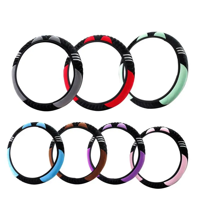 

Universal Fluffy Steering Wheel Cover Plush Anti Slip Steerings Protection Cover Breathable Steer Wheel Protector For Women Girl