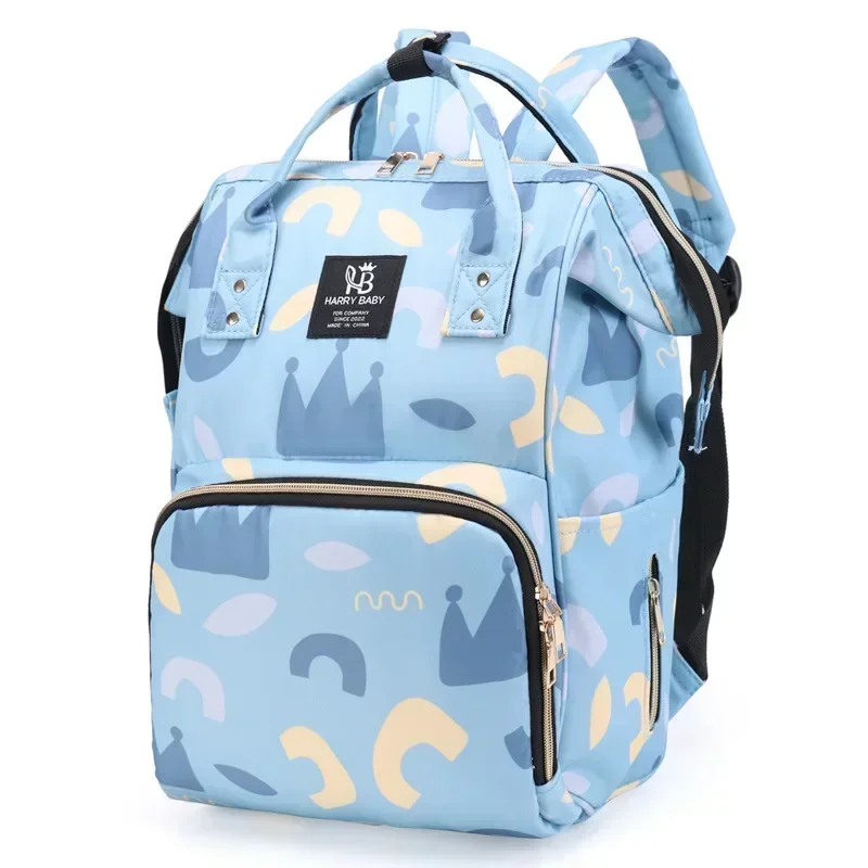 Fashion Print Multi-Function Mummy Backpack - Large Capacity Diaper Bag