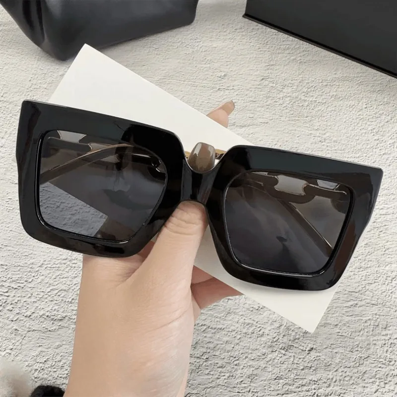 Fashion Oversized Sunglasses Woman Brand Designer Vintage Square