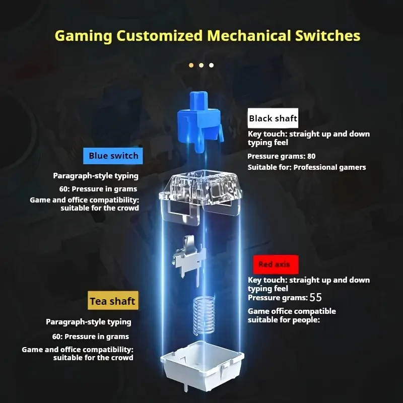 EWEADN Punk Typewriter Mechanical Gaming Keyboard 104 Keys Keypad LED Colorful Backlit USB Wired old style Keyboardsfor Windows