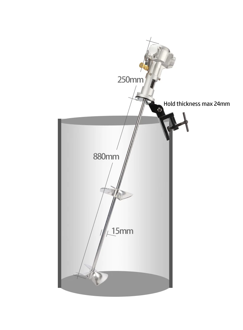 100 Gallons Portable Pneumatic Pressure Plate Reversible Variable Speed Blender Petroleum Chemical Paint Clamp Mixer pressure transmitters for petroleum chemical electric power urban water supply and hydrological exploration