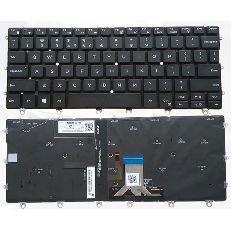 Teclado Portátil para Dell sp Eua Inglês Xps 13 9365 P71g 0wpcf9 Pk131qs1a00