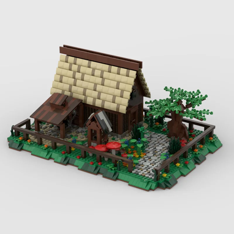 

NEW 2288PCS City Hot Selling Street View Moc Modular Druid Forest House DIY creative ideas Children Toy birthday Gift Blocks