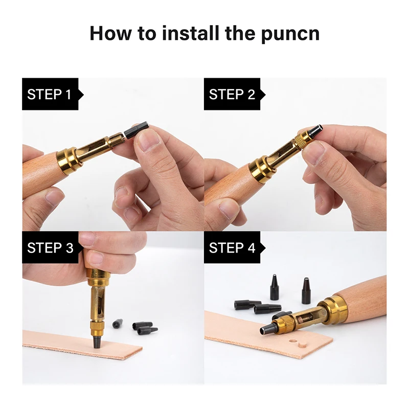 Leather Stitching Punch,Diamond Stitching Chisel Set - View #9