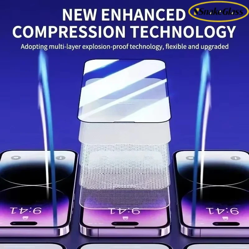 3-Pack Easy Install Anti-Shatter HD Screen Protector Film
