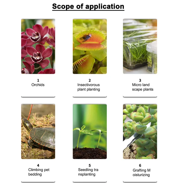 Sphagnum Moha Növényekhez Cserepes Keverék Talaj Növények Virágok Tőzeg Pillangó Orchidea Virágpot Dekoráció - Image 3