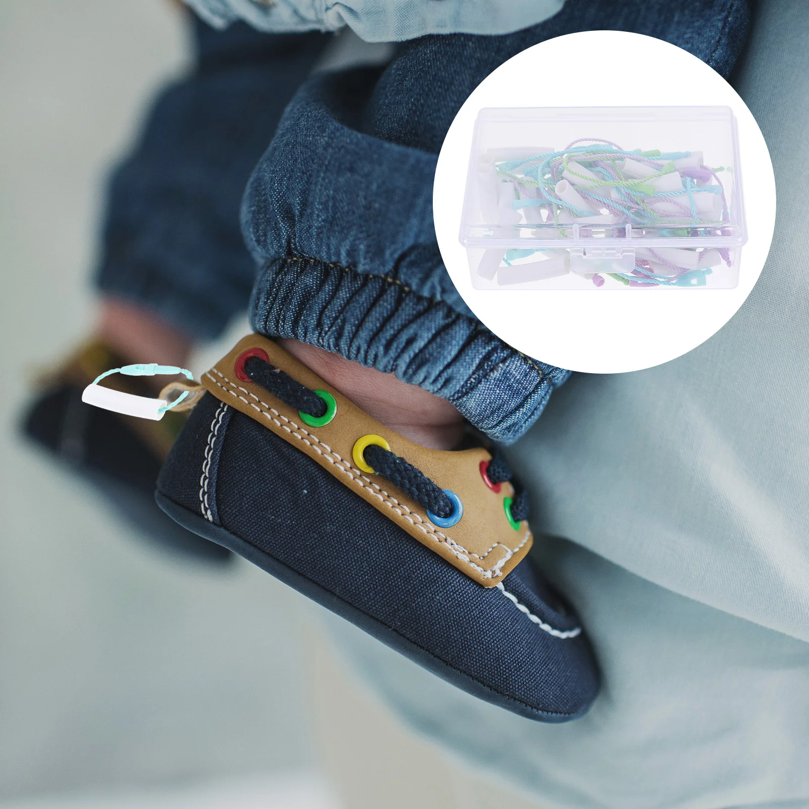

30 Pcs Labels School Kindergarten Name Pendant Stickers Shoes Bag Hanging Rope Buckle Circle Tag Daycare Lanyard for Baby