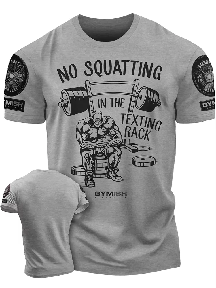3D Printed Workout T-Shirt Men's Short Sleeves Muscle Man Funny Gym T-Shirt