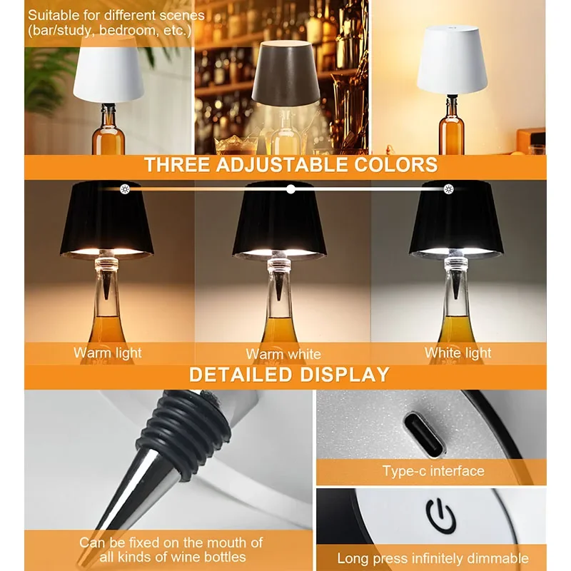 Wireless Bottle Table Lamp 5