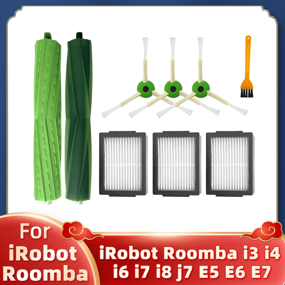 Robot Vacuum Replacement Kit: Main Side Brush, Filter, and Dust Bag Parts