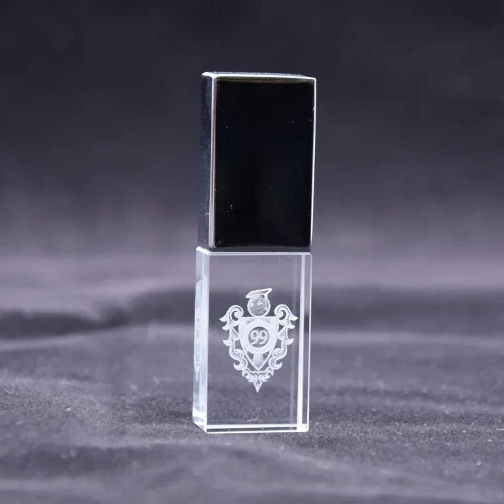 USB 크리스탈 USB 플래시 드라이브, 선물용 사용자 정의 3D 로고 USB 스틱, 펜드라이브 U 디스크, 128GB, 64GB, 32GB, 16GB, 30 개/로트