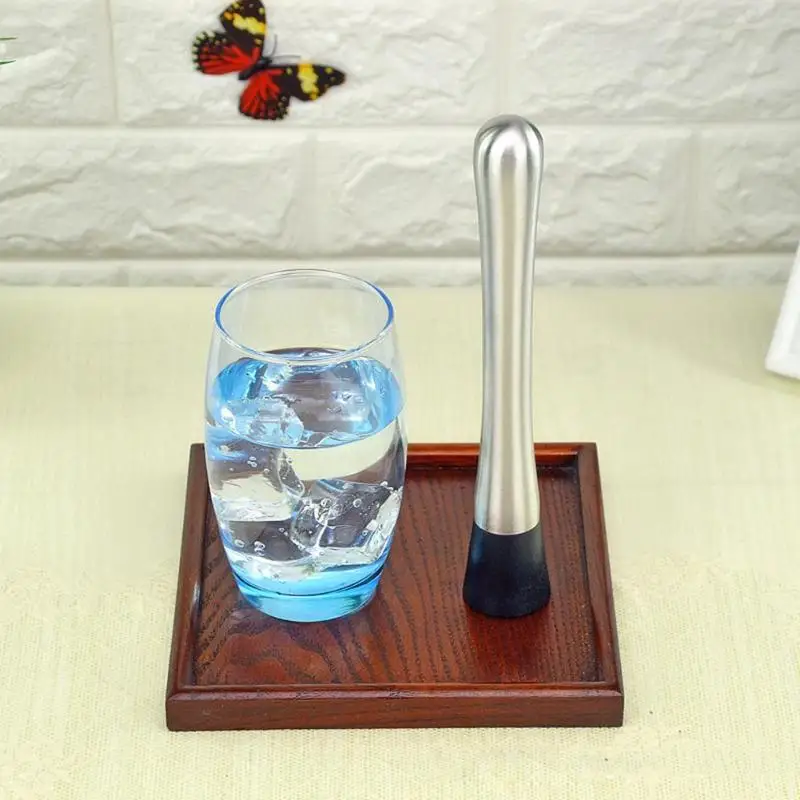 Bar tools Stainless Steel Wine Mixing Stick Cocktail Muddler Shaker With Crushing Hammer DIY Drink Fruit Muddler Crushed Ice Barware Tool