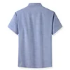 Plus Size 7XL 8XL 9XL 10XL 12XL Men's Short Sleeve Shirt Chinese Style Tang Suit Loose Casual Traditional Kung Fu Uniform Male 3