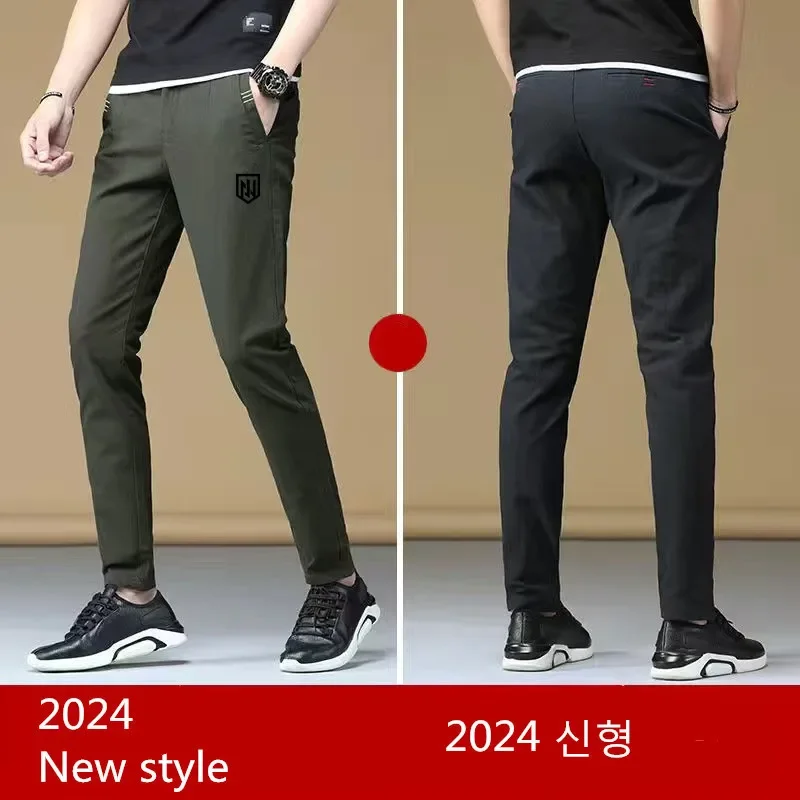 용수철 가을 남성 골프웨어 테니스 바지, 탄성 허리띠, 느슨한 탄성 골프 바지, 한국 남성 캐주얼 스포츠 의류  Best5