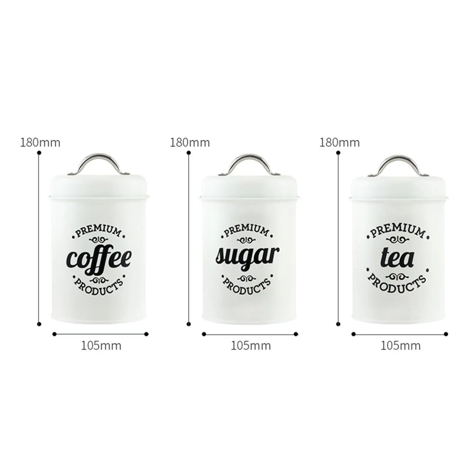 Kitchen Canister Set with Lids Coffee Tea Sugar Canisters Jars Countertop