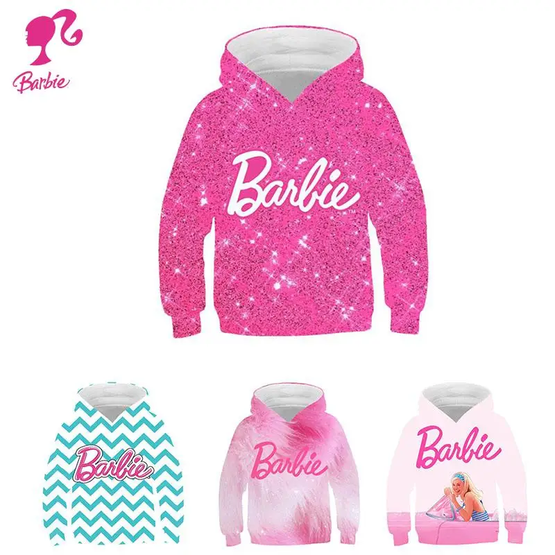 

Kawaii Cartoon Cotton Hip Hop Sweatshirt Anime Barbies Series Europe and America Students Thin Hooded T-Shirt Tops Boy Girl Gift