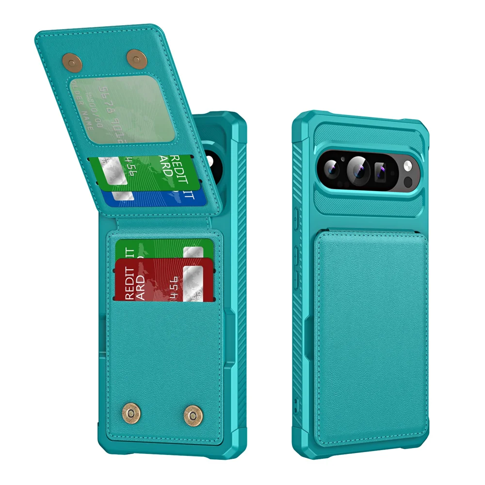 Elegant Leather Flip Wallet Case with Stand and Magnetic Closure
