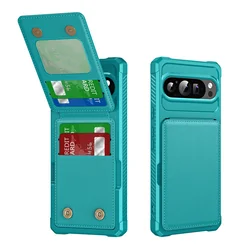 Elegant Leather Flip Wallet Case with Stand and Magnetic Closure for Pixel 7A (Green)