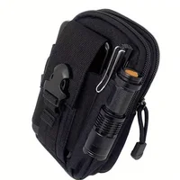 Sac de taille tactique unisexe, 1 pièce, sac de ceinture multifonctionnel robuste avec sangle réglable, fermeture à glissière sécurisée, léger 1
