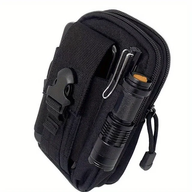 Sac de taille tactique unisexe, 1 pièce, sac de ceinture multifonctionnel robuste avec sangle réglable, fermeture à glissière sécurisée, léger 1