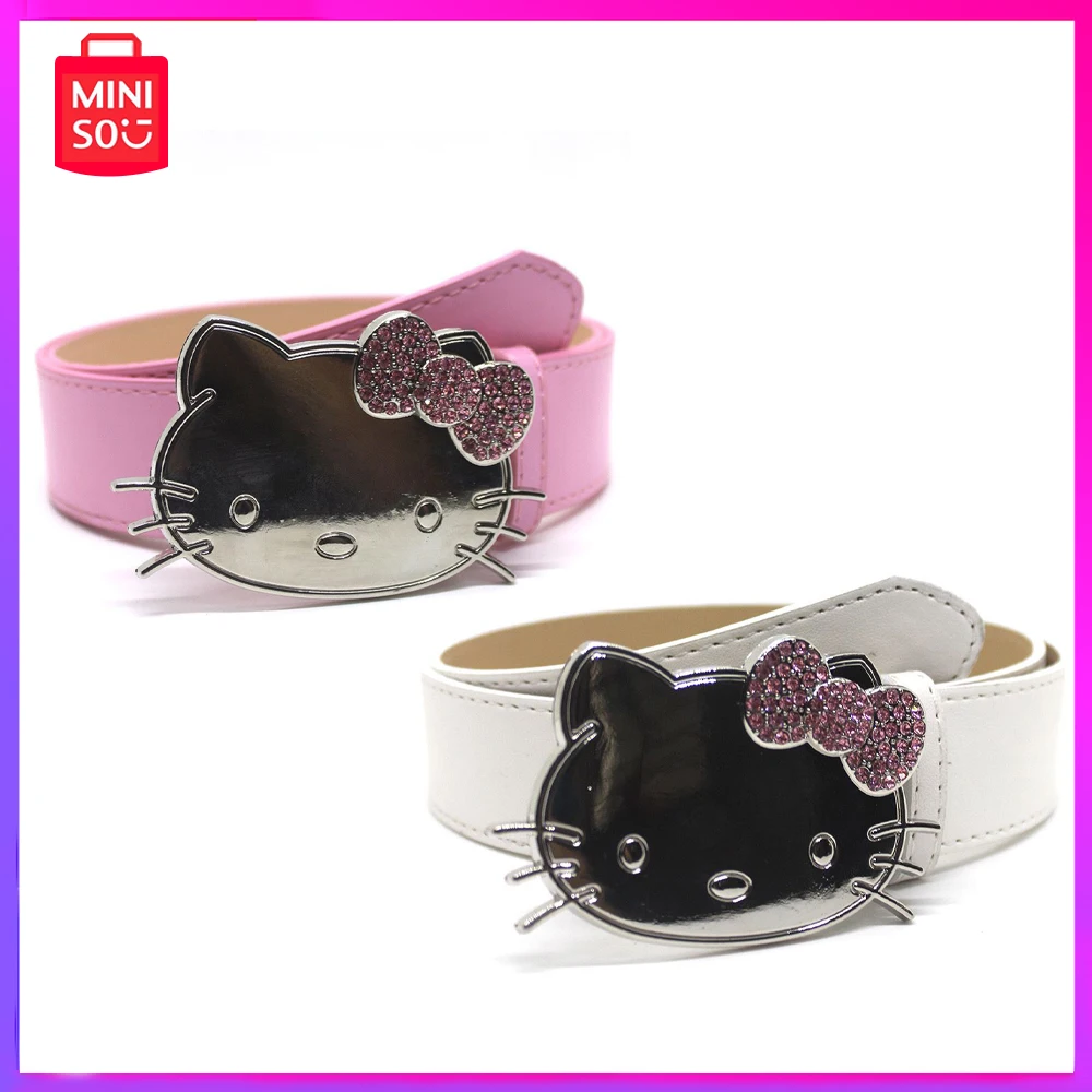 

Miniso Hello Kitty 2023 Belt Millennial Hot Y2K Waist Chain Jeans Sweet Cool Skirt Waist Belt for Women Christmas Birthday Gift