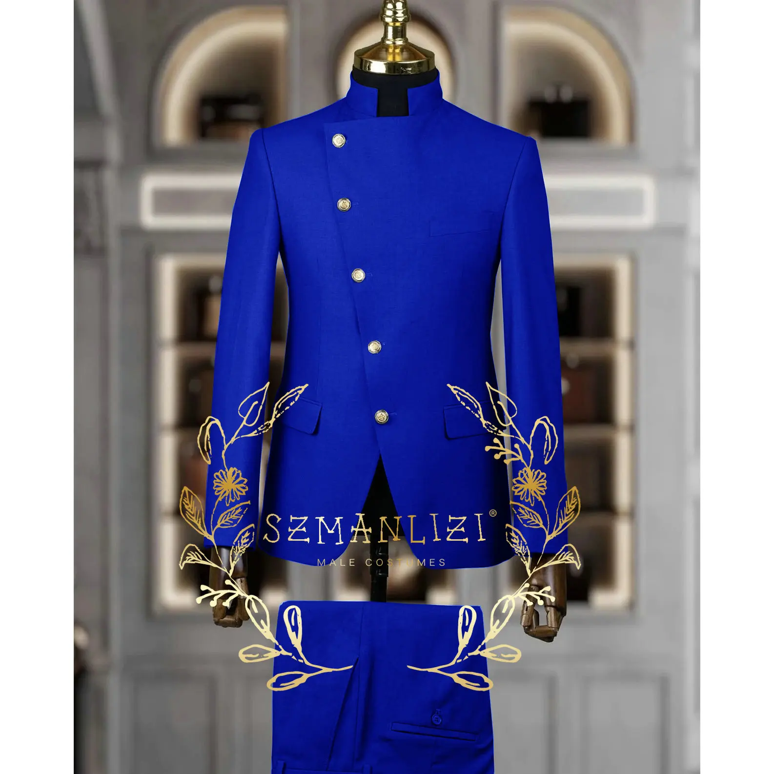 Abiti Da Cerimonia Uomo Abito Uomo Jacquard Slim Fit Vestito