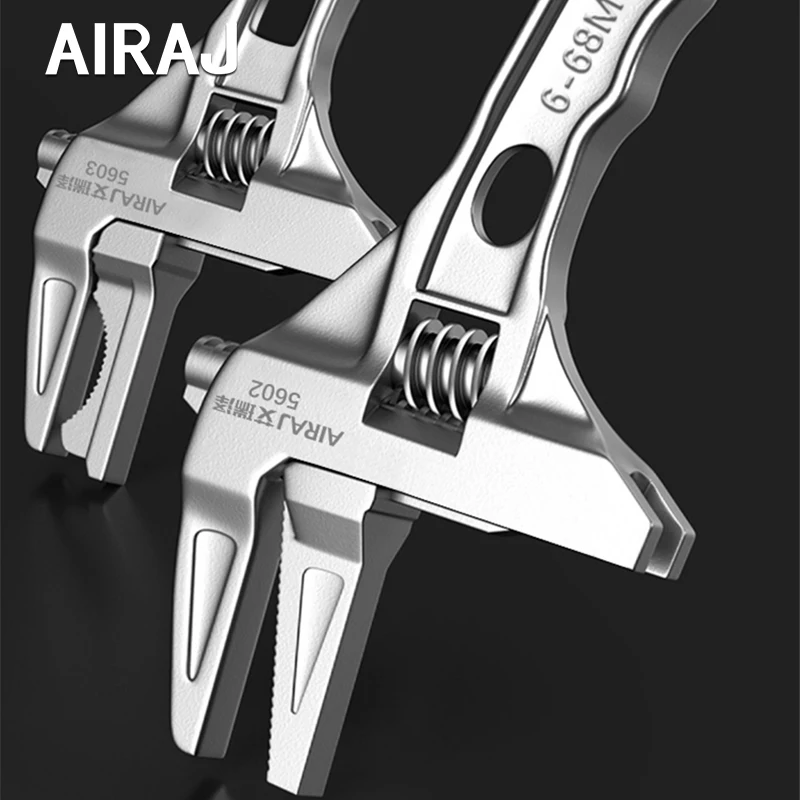 AIRAJ 5602 욕실 조절 렌치, 작은 공간 다기능 렌치, 욕실 파이프 너트 제거 도구