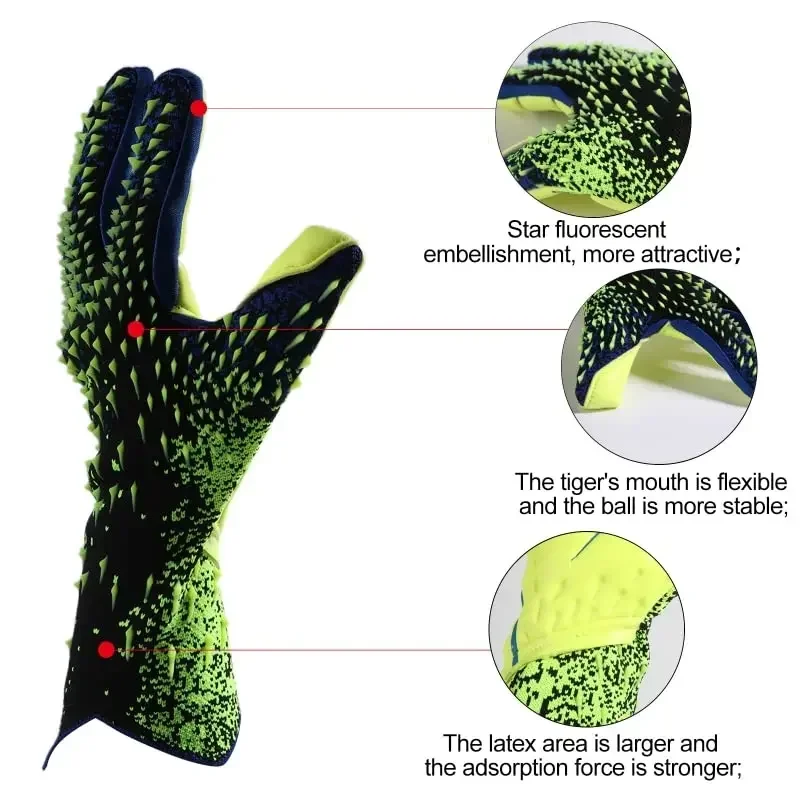

Professional Goalkeeper Gloves Adults Kids Football Latex Thickened Protection Goalkeeper Soccer Sports Football Goalie Gloves