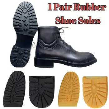 Anti Slip Heel Soles Boots Shoes Anti Slip Front Heel Soles Rubber Mute Soles Shoes Repair Accessories Front Soles Heel Sole DIY