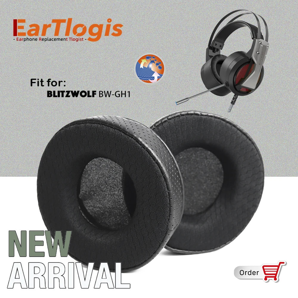 Eartlogis Nova Chegada Substituição Almofadas de Ouvido para Blitzwolf Bw-gh1 Fone Ouvido Earmuff Capa Almofadas