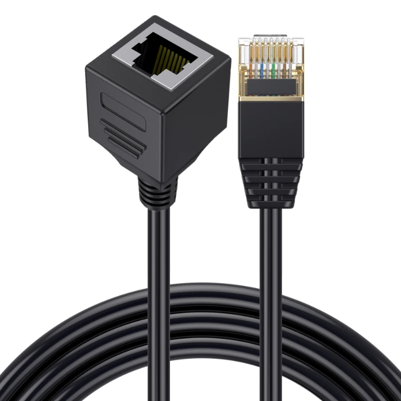 8p cat8 Stecker zu Buchse rj45 Verlängerung kabel Kabel rechtwinkliger Winkel rj45 Stecker zu Buchse Verlängerung leitung rj45 Stecker Buchse Adapter – Detail 6