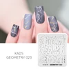 KADS Nail Stamp Plate Geometry 023 Line Image Gradient Crack Marbling Stamping Effect Manicure Stamping Polish Printing Stencil 1