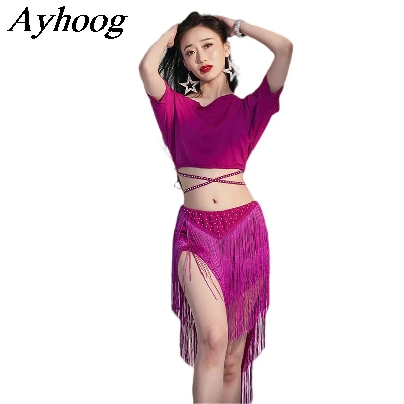 

Костюм для восточных танцев, комплект из 2 предметов, верх + сексуальный женский костюм для танца живота для взрослых