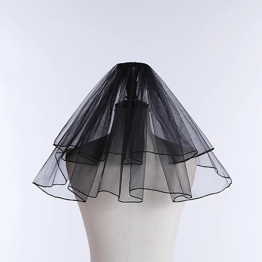 Bridal Veil Short Wedding Veil Two Layer Tulle With Comb Shoulder Length