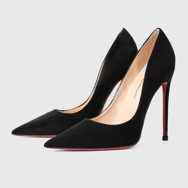 Luxury Brands Women Red Bottom Heels Black