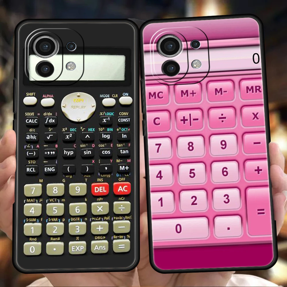 Vintage Retro Calculator Design Silicone Phone Case Cover