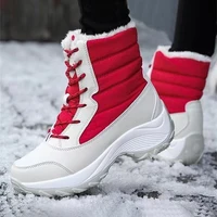 Women Boots Waterproof Heels Boots For Winter 2023 Tren Platform Ankle Boots Keep Warm Snow Shoes Plush Outdoor Short Boots - Image 5